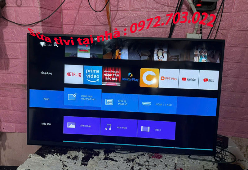 Tivi Sony mất hết ứng dụng